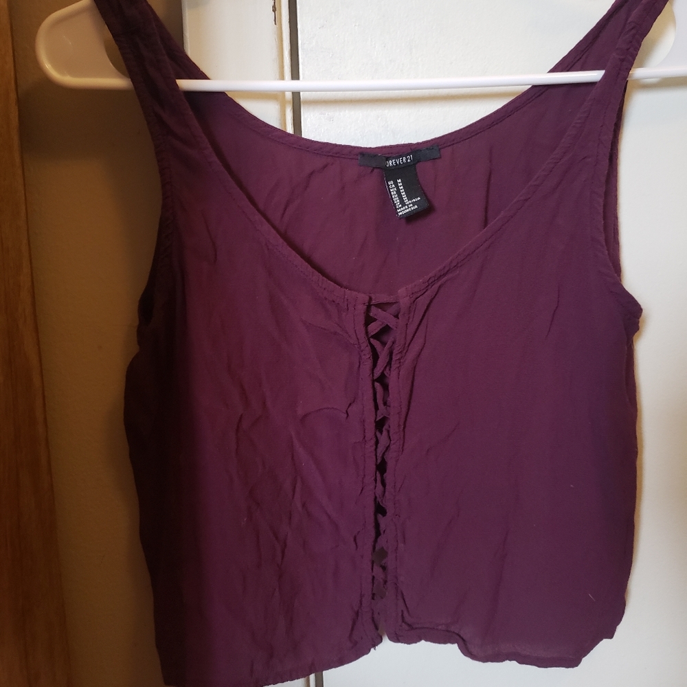 Maroon Crop Top